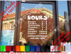 Storefront Window Decal w/Custom Hours