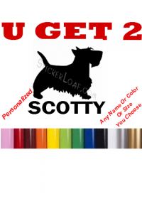 Personalized Pet Name Decal - Scottish Terrier