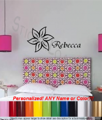 Personalized Flower Wall Decal