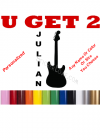 Personalized Electric Guitar Decal