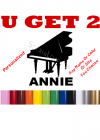 Personalized Grand Piano Decal