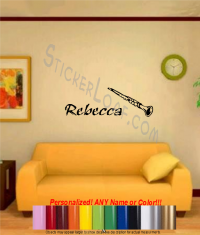 Personalized Clarinet Wall Decal