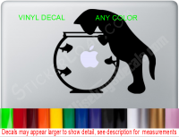 Cat Fishbowl Laptop Decal