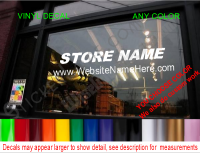 CUSTOM TEXT flat Storefront Window Decal