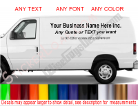 CUSTOM TEXT Business Van Decal Set