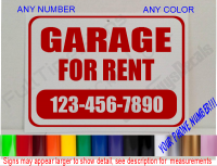 Personalized Sign Board - GARAGE FOR RENT