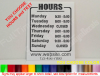 Custom Personalized Store Hours Window Sign Board