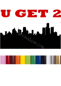 Skyline/Cityscape Decal - Detroit