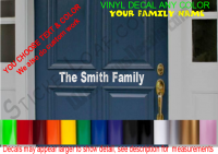 Front Door Decal with Family Name