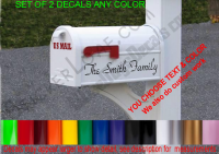 Mailbox Decal Personlized with Family Name