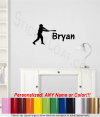 Personalized Baseball Player Wall Decal