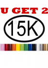 15K Running Oval Decal