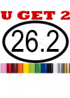 26.2 Marathon Running Oval Decal