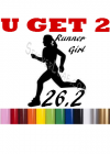 26.2 Marathon Running Girl Decal