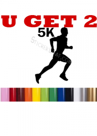 5K Running Guy Decal