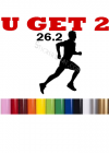 26.2 Marathon Running Guy Decal