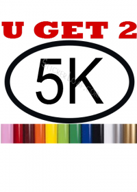 5K Running Oval decal