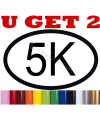 5K Running Oval decal