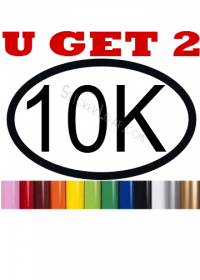 10K Running Oval Decal