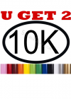 10K Running Oval Decal