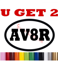 AV8R Airplane/Jet Decal