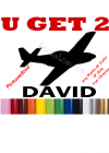 Personalized Airplane/Jet Decal - Liberty XL