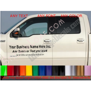 Work Truck Van Auto &SUV Business Decals Image