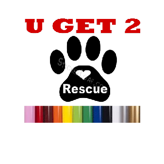 Rescue Paw Pet decal Adopt Sticker Image