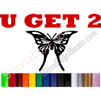 Butterfly Decal Boating BeachLife Stickers Beach Image