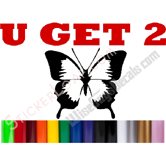 Butterfly Decal Boating BeachLife Stickers Beach Image