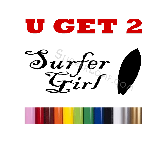 Surfer Girl Decals Sticker decal U GET 2 Image