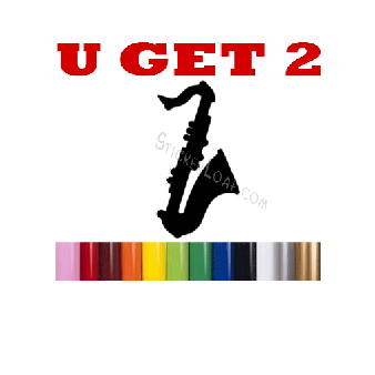 Saxophone Music Decal Sticker Symphony Band Image