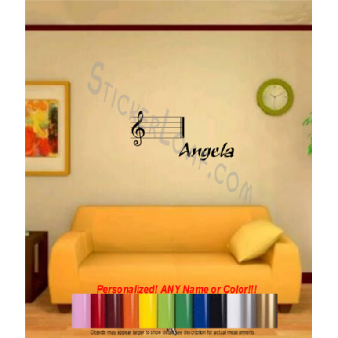 Treble Clef Music decal Sticker musical band Image