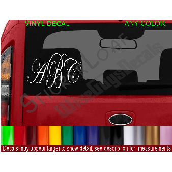 Monogram Initials Decal Sticker Image