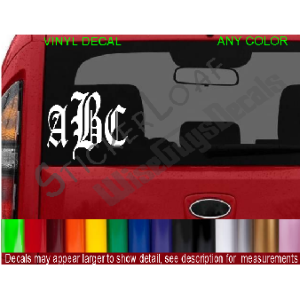 Monogram Initial Decal Sticker Image