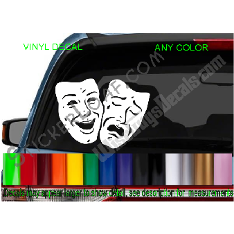 Theater Masks theatre drama Decal Sticker Image