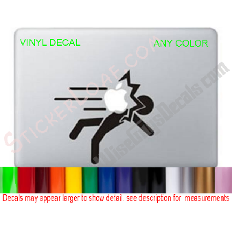 GUY HIT WITH Apple Laptop Decal Sticker Macbook HP Image