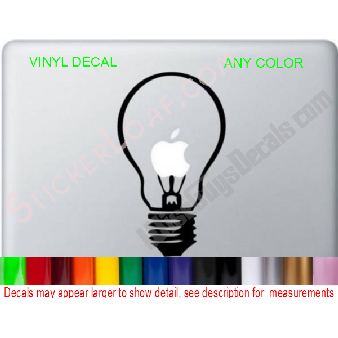 Lightbulb Laptop Decal Sticker Apple Macbook HP Image