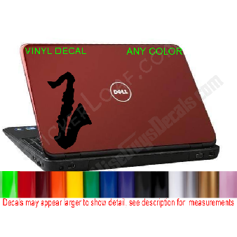 Saxophone Laptop Decal Sticker Apple Macbook HP Image