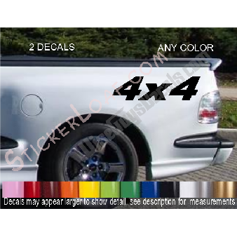 4X4 Plain Bedside DECALS (SET OF TWO) Image