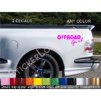 OFF ROAD Girl MUD DECALS 4x4 (SET OF TWO) Image