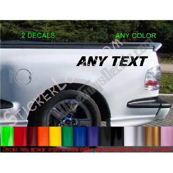 Any Text CUSTOM Bedside DECALS (SET OF TWO) Image