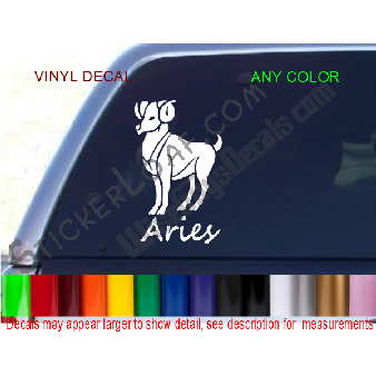 Aries Zodiac Astrology Sign Decal Sticker Image