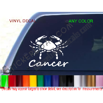 Cancer Zodiac Astrology Sign Decal Sticker Image