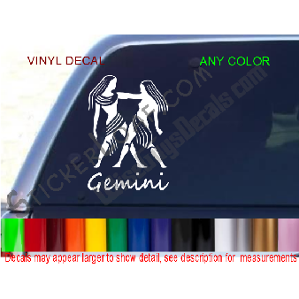 Gemini Zodiac Astrology Sign Decal Sticker Image