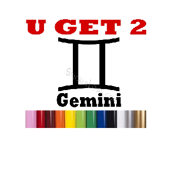 Gemini Zodiac Astrology Sign Decal Sticker Image