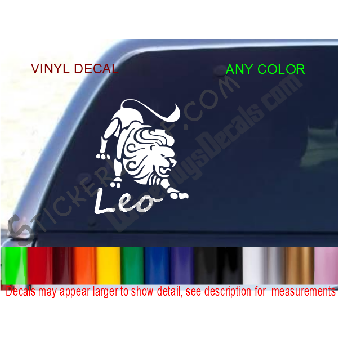 Leo Lion Zodiac Astrology Sign Decal Sticker Image