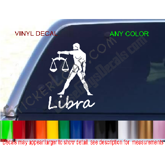 Libra Zodiac Astrology Sign Decal Sticker Image