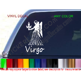 Virgo Zodiac Astrology Sign Decal Sticker Image