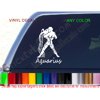 Aquarius Zodiac Astrology Sign Decal Sticker Image